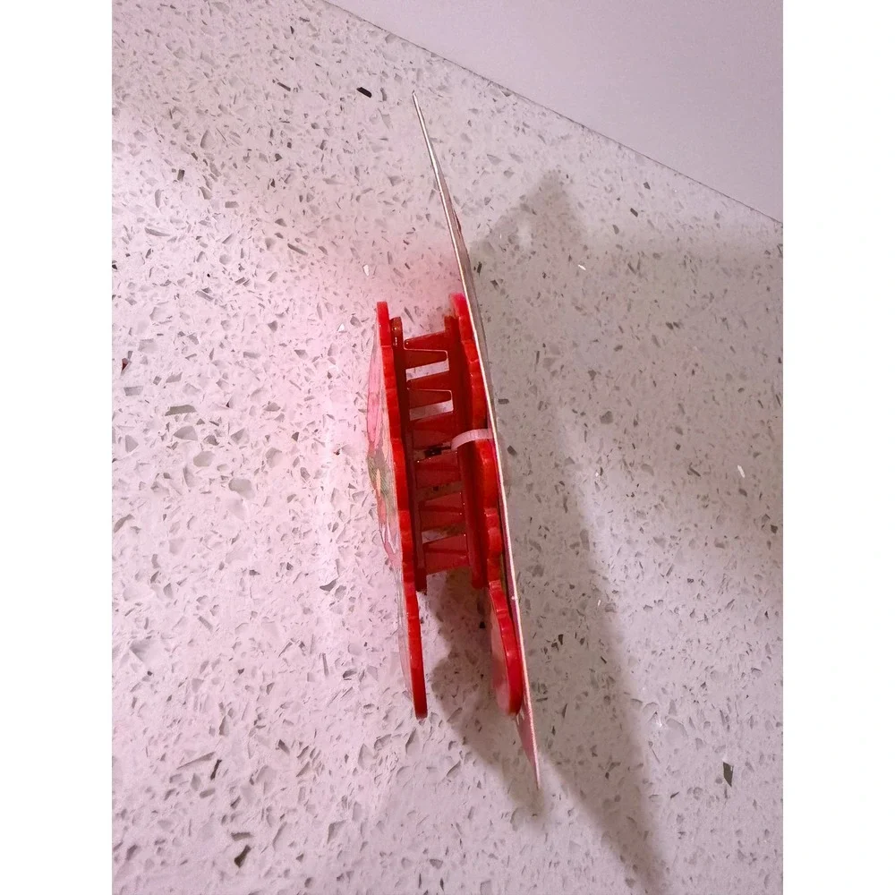 Strawberry Shortcake Claw Hair Clip H.E.R. Accessories Red Acrylic Guitar NWT - Picture 4 of 5